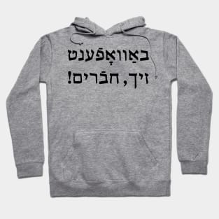 Arm Yourselves, Chaverim (Yiddish) Hoodie